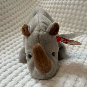 Vintage 1996 Ty Original Beanie Baby. Spike The Rhino.